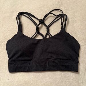 JoyLab Charcoal Strappy Sports Bra